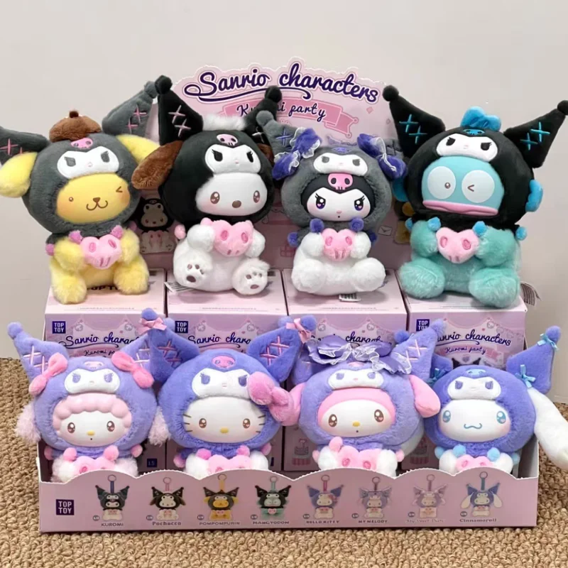 

TOPTOY Sanrio Kuromi Party Series Vinyl Plush Blind Box Figurine Trendy Decoration Toy Collection Cute Mystery Gift for Birthday