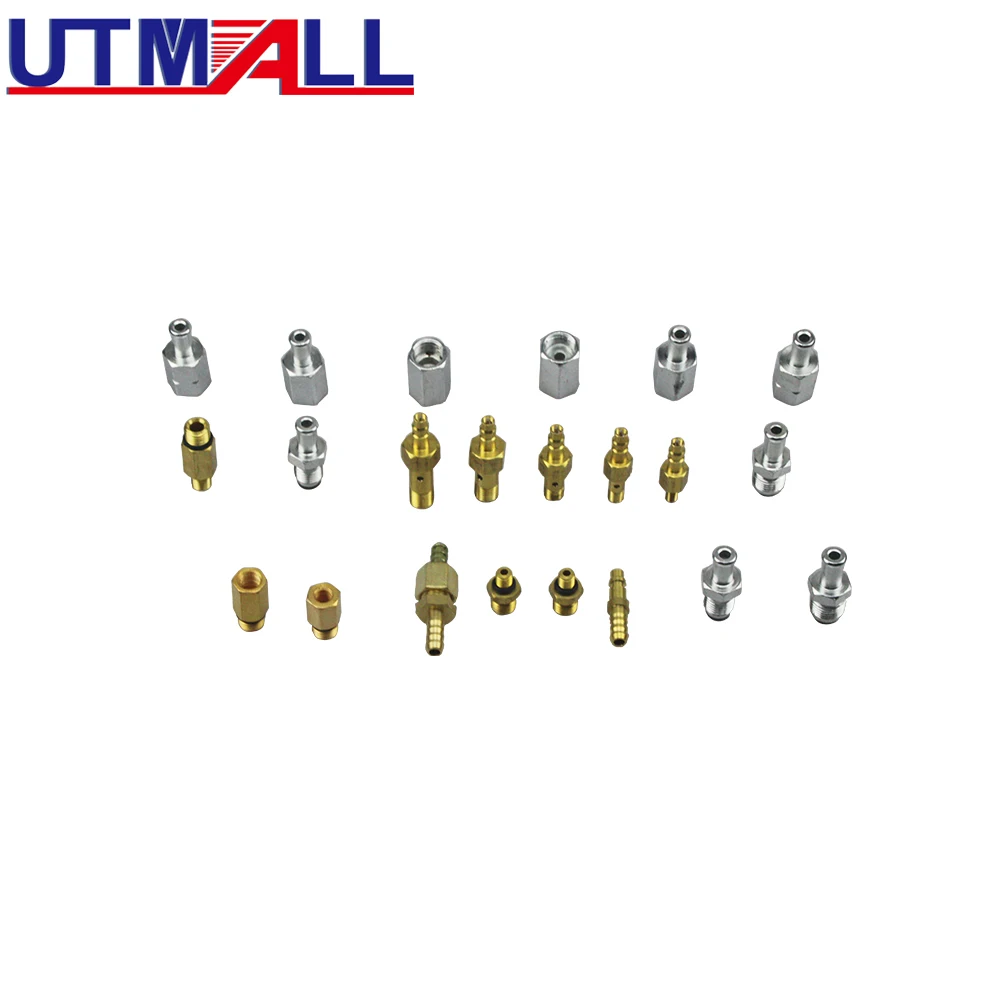 UTMALL TU-443 multifonctionnel injection de carburant testeur de pression Kit jauge de pression de carburant 0-140 PSI pour la plupart des voitures et camions