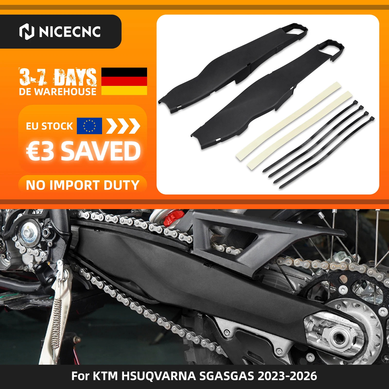 (EU-Lager) Schwingenschutz für KTM EXC 300 2024 2025 2026, passend für Husqvarna TE 300 TE 250 FE 450 GasGas EC 300 EC 250