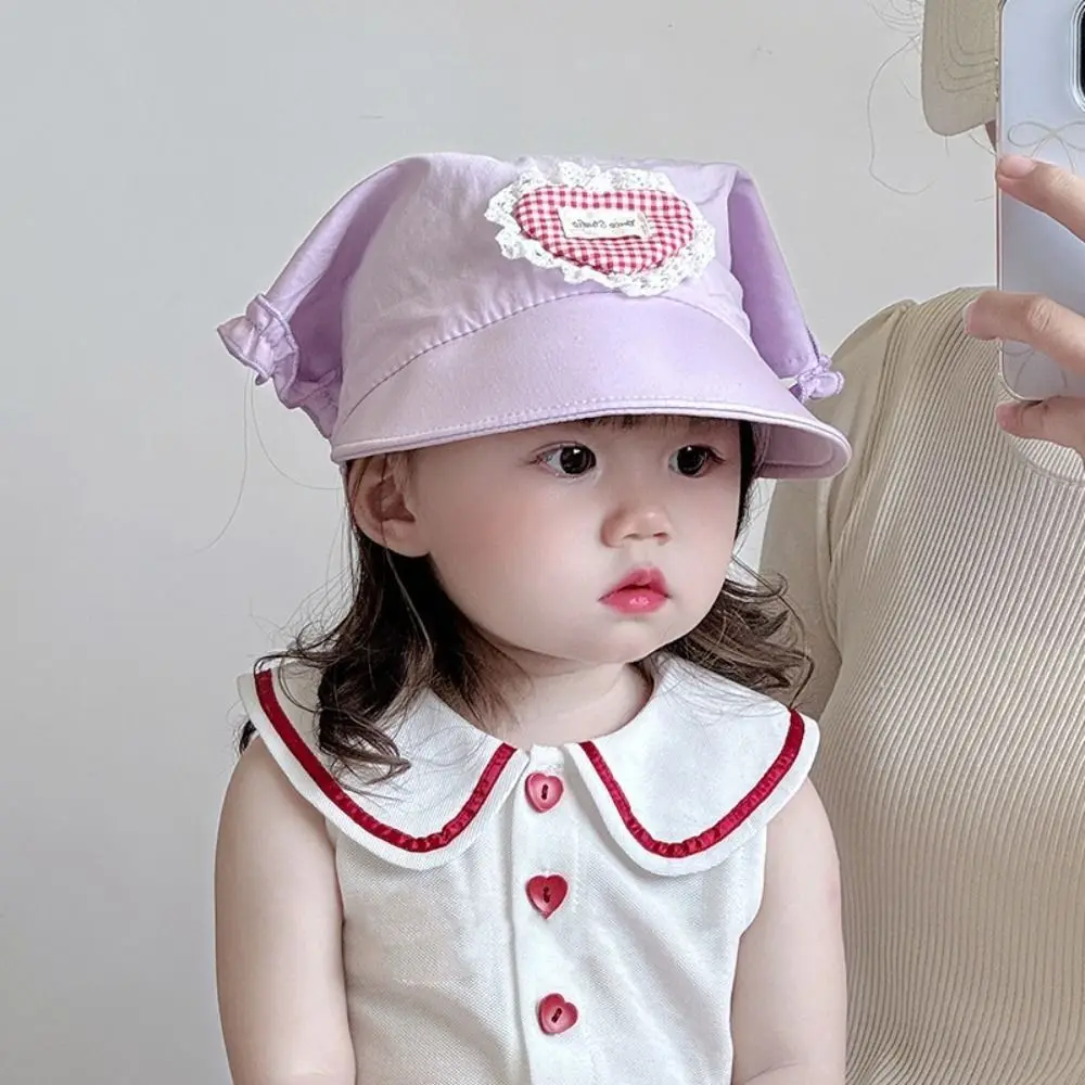 

New Children's Plaid Lace Hat Spring Summer Triangle Hair Scarf Cap Sweet Quick-dry Sunscreen Hat Kids