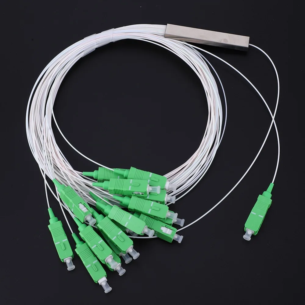 Splitter ottico 1x16 Fibra Splitter 0.9SM SC/APC SM Fibra Splitter PLC Tipo 1260-1650nm Divisore ottico Rete in fibra ottica