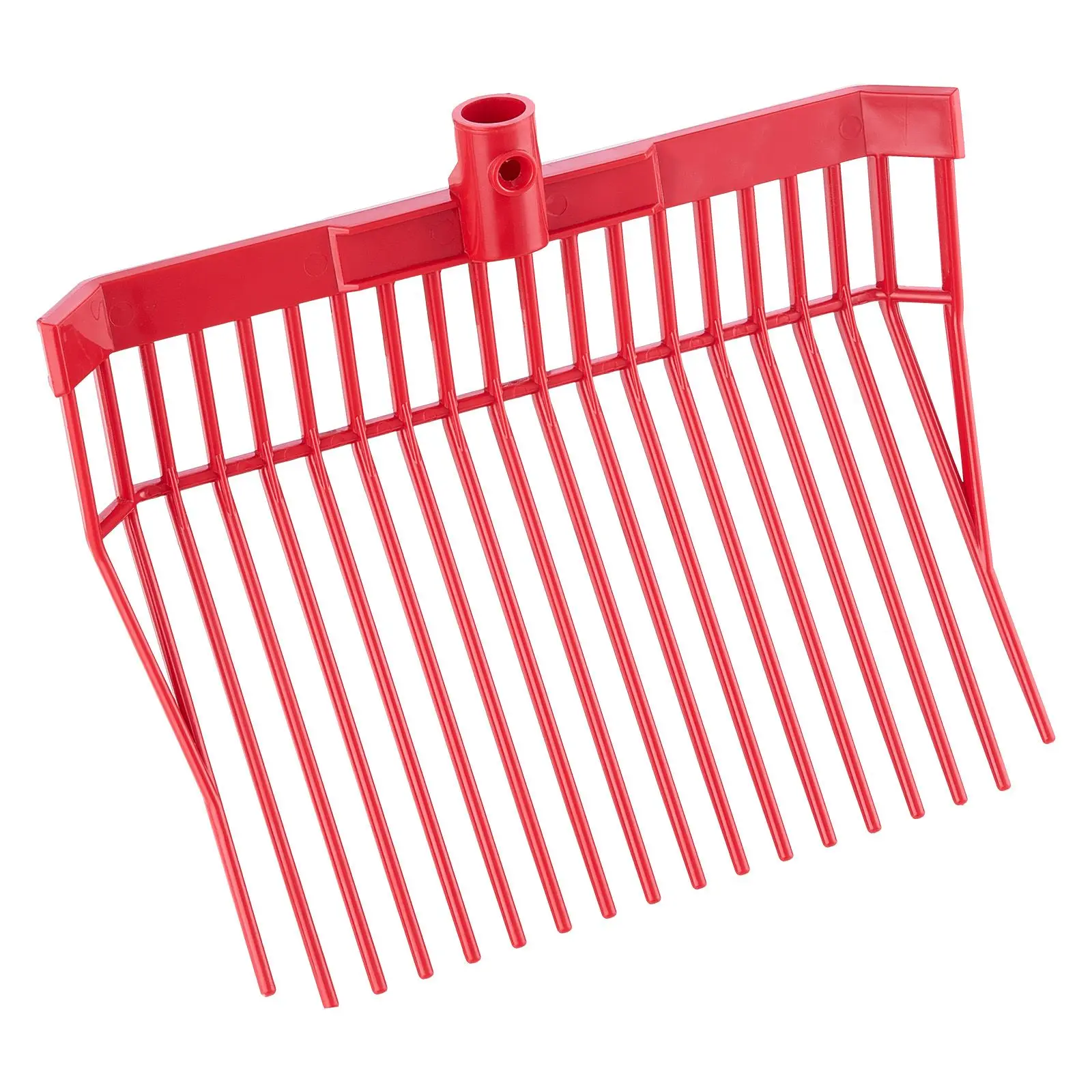 6PCS Manure Fork Replacement Head, 18 Angled Tines Horse, Durable Plastic Pitchfork, Mulch Rake for Picking up Stable Stall Muck