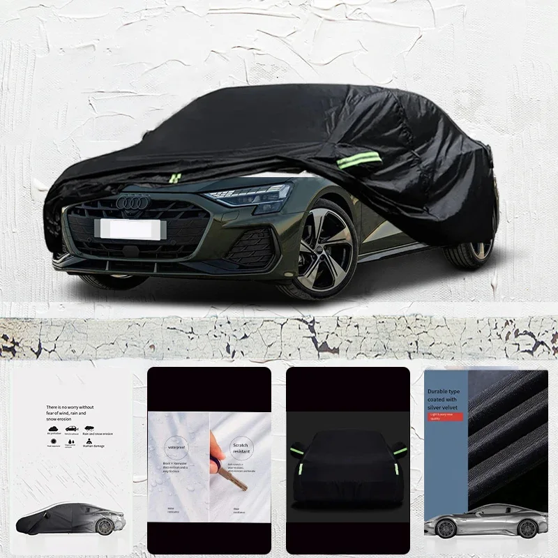 

For-fit-Audi-A3-Outdoor-Protection-Full-Car-Covers-210T-Snow-Cover-Sunshade-Waterproof-Dustproof-Ext