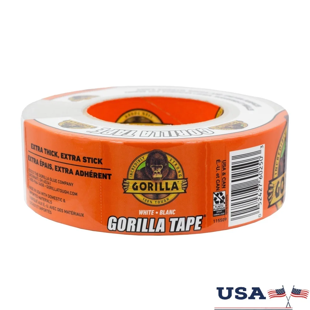 

6 Pack 30 Yards Double Thick Adhesive White Tape Rugged Weather Resistant Shell Multi Purpose Easy Peel Strong Grip