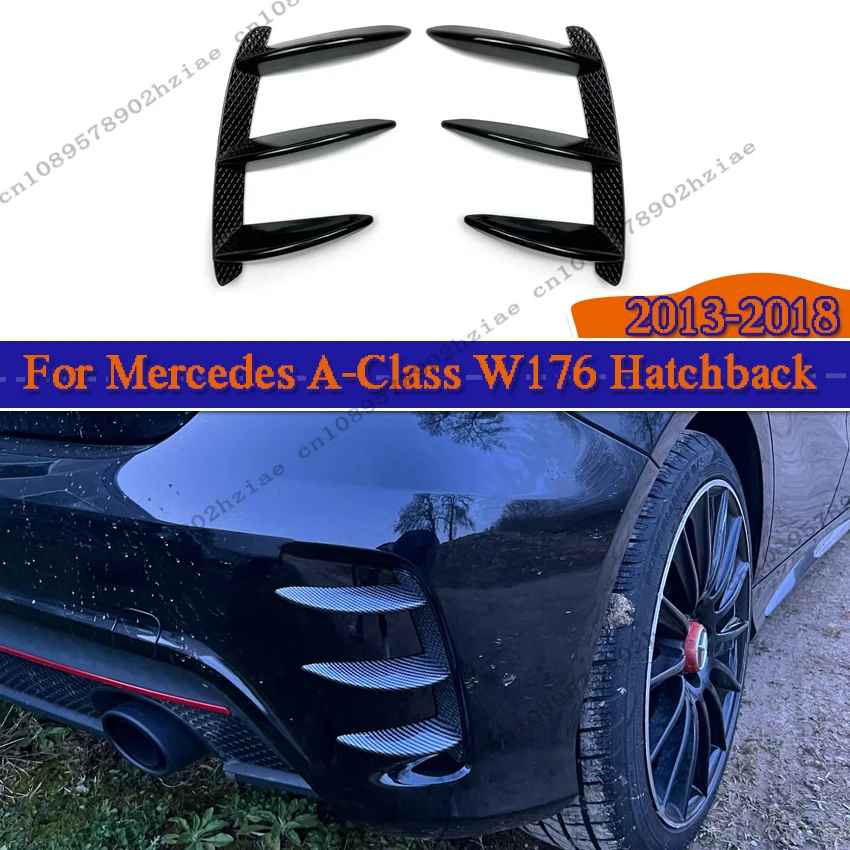

Rear Bumper Air Intake Vent Canard Splitter For Mercedes A-Class W176 Hatchback 2013-2018 Rear Bumper Side Spoiler Accessories
