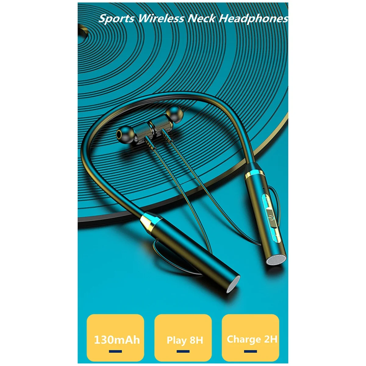 QA88X سماعات بلوتوث لاسلكية، سماعات رأس ستيريو هاي فاي للموسيقى، سماعات أذن رياضية بخاصية إلغاء الضوضاء مع ميكروفون