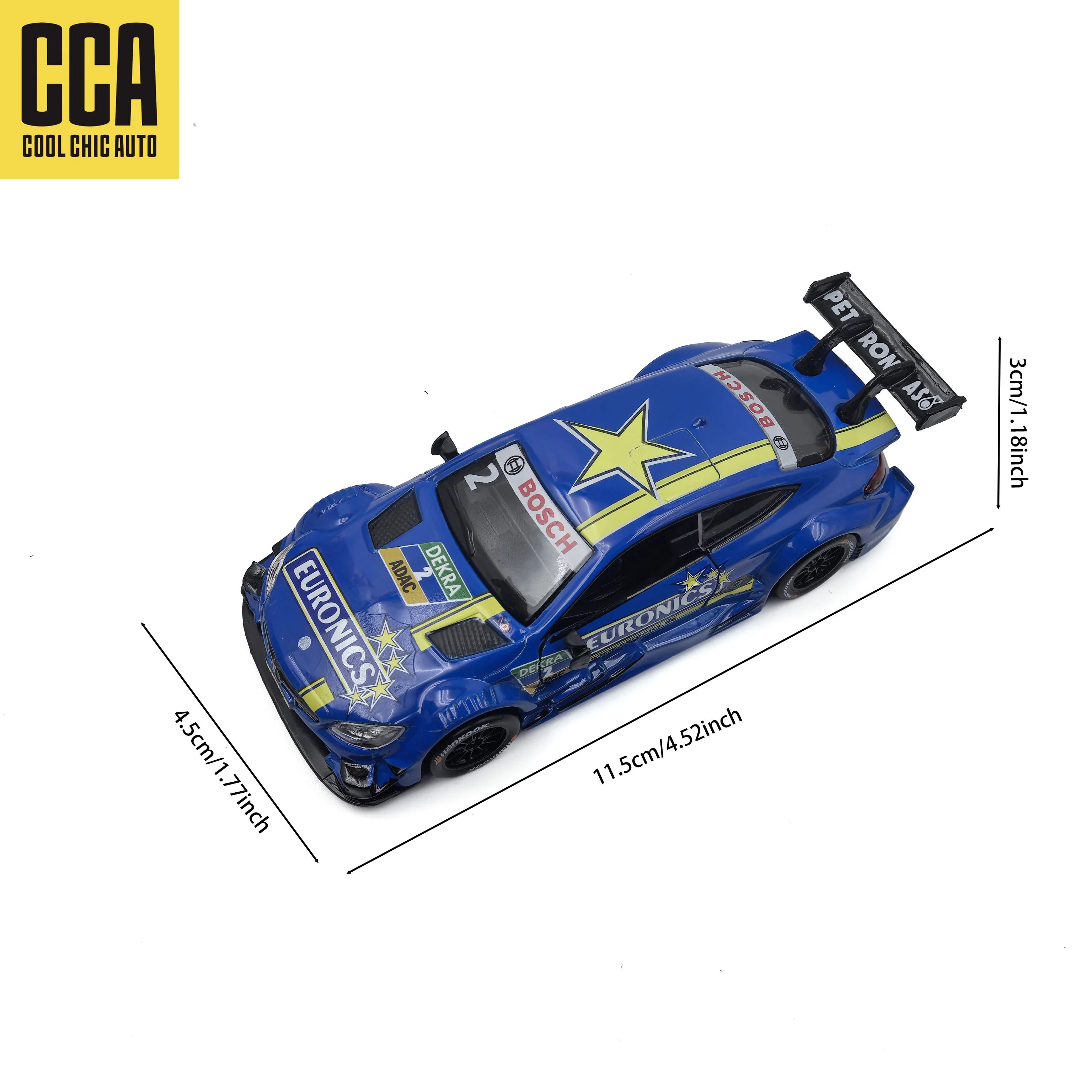 

1:43 Mercedes-AMG C63 DTI Livery Alloy Car, Openable Doors, Pull-Back Drive, Smooth Gliding, Exquisite Paintwork, Holiday Gift