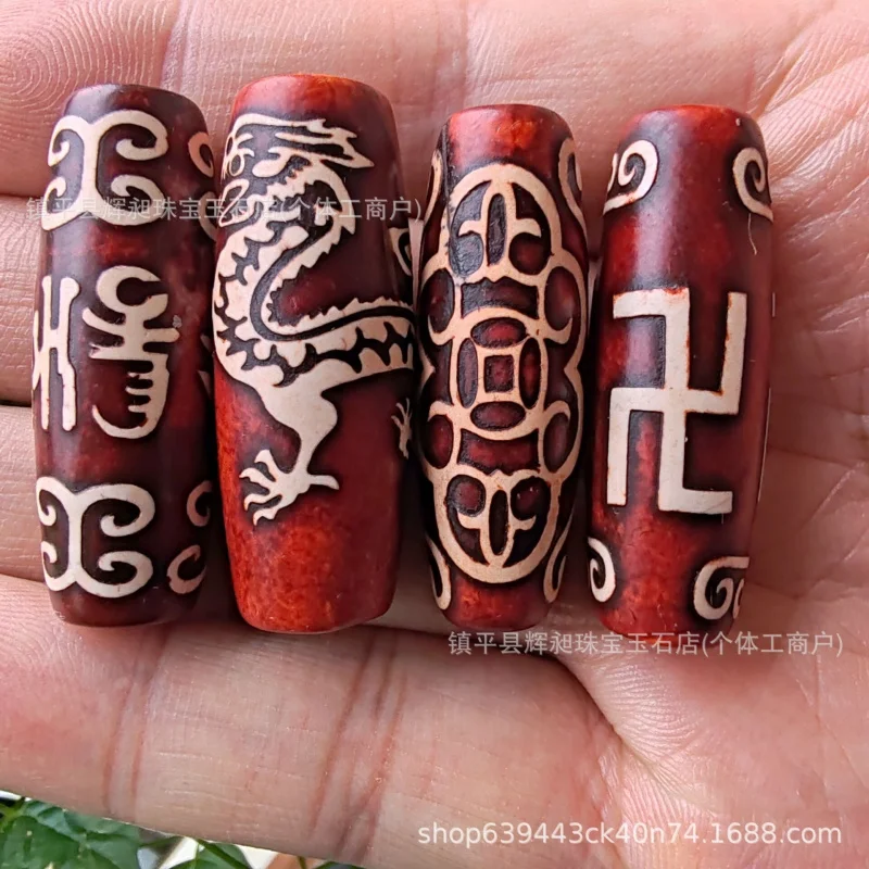 Tibetan-style collectible red agate beads with high oil content, weathereddiyJewelry accessories loose beads and accessories - Z