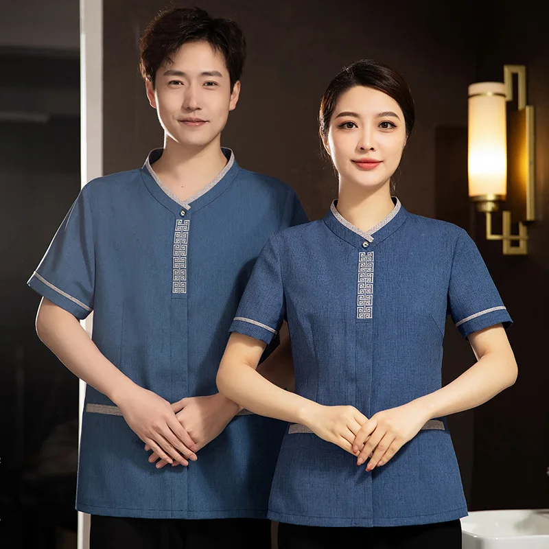 Cleaning Work Short Sleeve Women's Hotel Guest Room Aunt Clothing Property Cleaner Summer Clothes