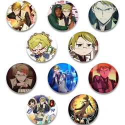 Anime Badge Cartoon Figure Kunikida Doppo Handmade Tinplate Brooches Round Display Lapel Pins Jewelry Clothing Accessories Gift