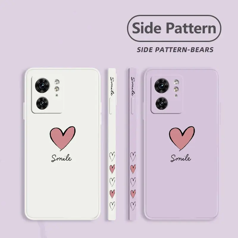 EDGE40 Silikonowe etui na telefon z różowym sercem do Motorola Moto EDGE 40 40Neo EDGEPlus 30 20 E7 E7Plus E32 E22 E22i E6S E20 E13 Cover — zdjęcie 4