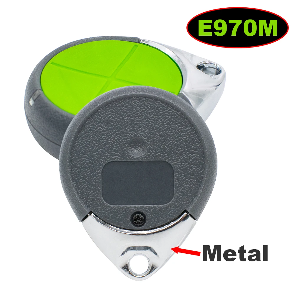2/4Buttons Metal Edition 434.54 MHz Rolling Code Garage Door Remote Control Compatible With Merlin E970M Merlin+ / Merlin+ 2.0