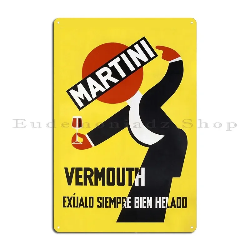 Retro Martini Poster Metal Plaque Cinema Garage Printing Party PaintingTin Sign Poster