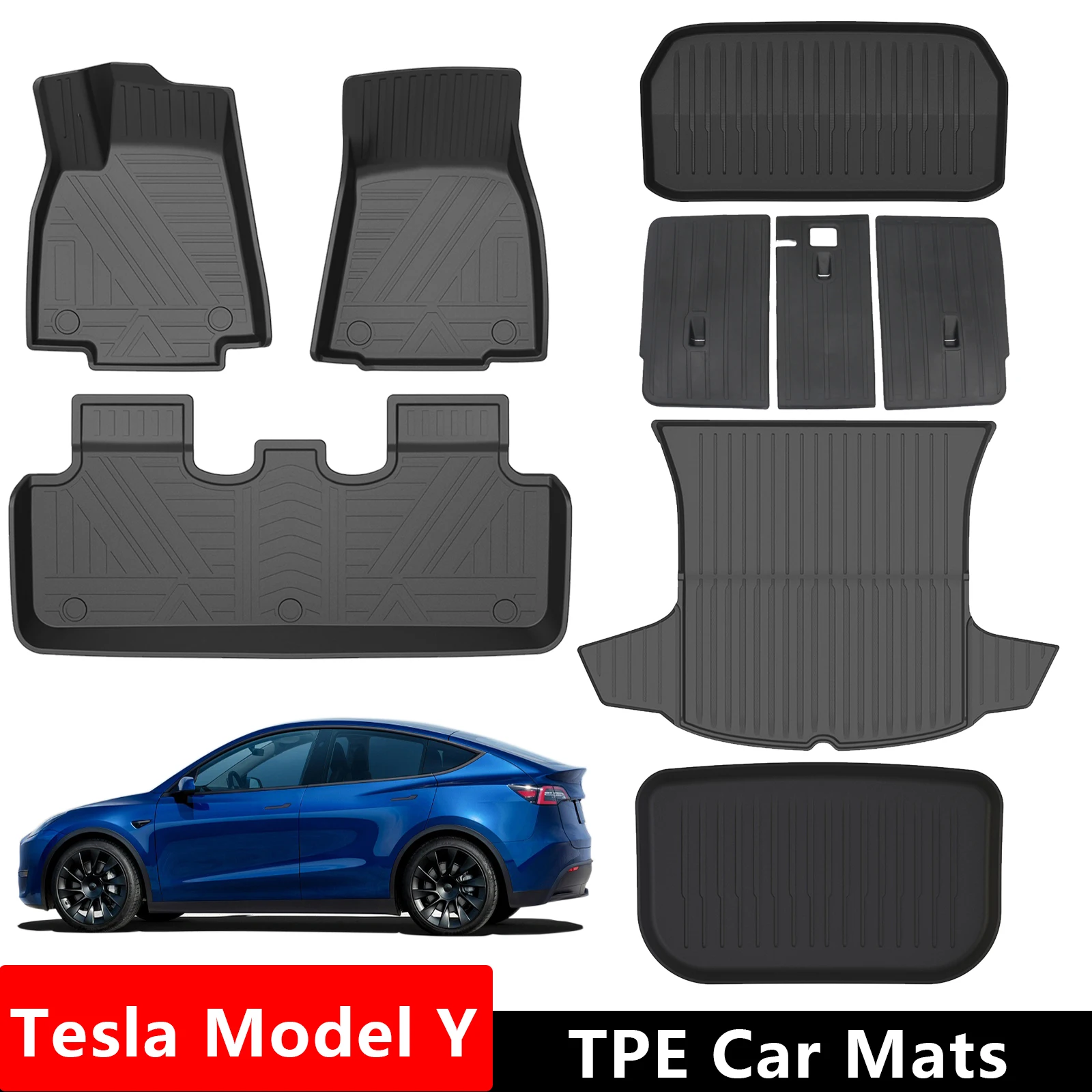 

Car Front Rear Trunk Storage Mat Protective Pads Waterproof Trunk Mats Trunk Cargo Tray Car-styling For Tesla Model Y