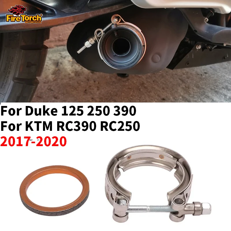 Slip On For KTM DUKE 125 390 250 RC390 2017 2018 2019 2020 Motorcycle Exhaust Escape Moto System Modified Muffler Fixing ring