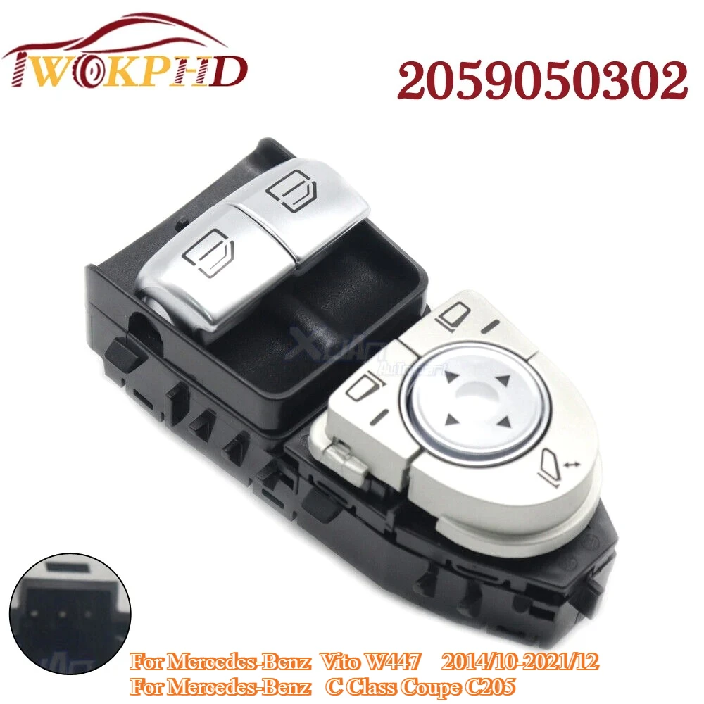 

NEW 2059050302 For Mercedes Benz Vito W447 2014-2021 Car Electric Power Window Switch Control Button 2059057011 A2059050302