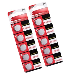 A9LC Pack Of 10pc/5pc CR2025 3V Lithium Coin Cell Batteries, High Capacity Long Last CR2025 Button Cells 20mm Diameter