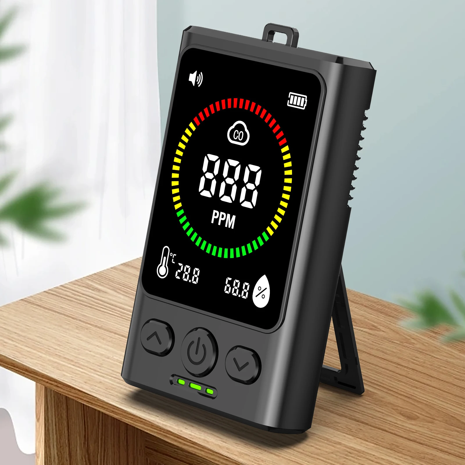 Rechargeable Carbon Monoxide Detector W/ Digital Display Mini CO Monitor Carbon Monoxide Alarm for Home Kitchen RV Travel