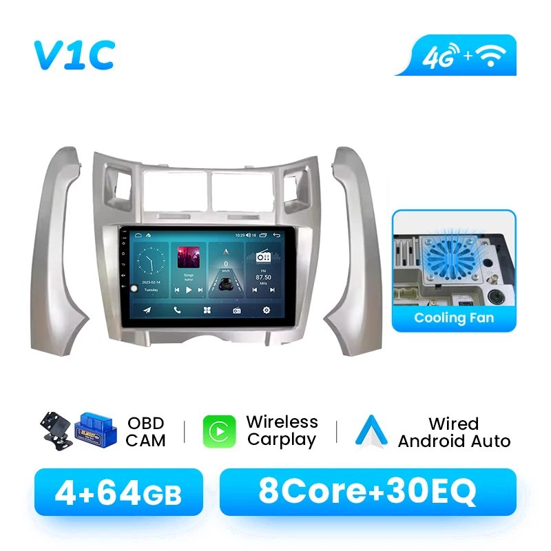 Draadloze Carplay Android Auto autoradio voor Toyota Yaris Vitz Platz 2005-2011 9 inch IPS touchscreen Android 14 AI spraakbesturing