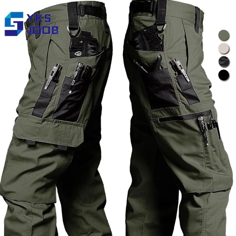 Tear Resistant Hiking Tactical Pants Men Water-resisting Multi-pocket Trouser Military Camping Treking Climbing Pant Spring Fall