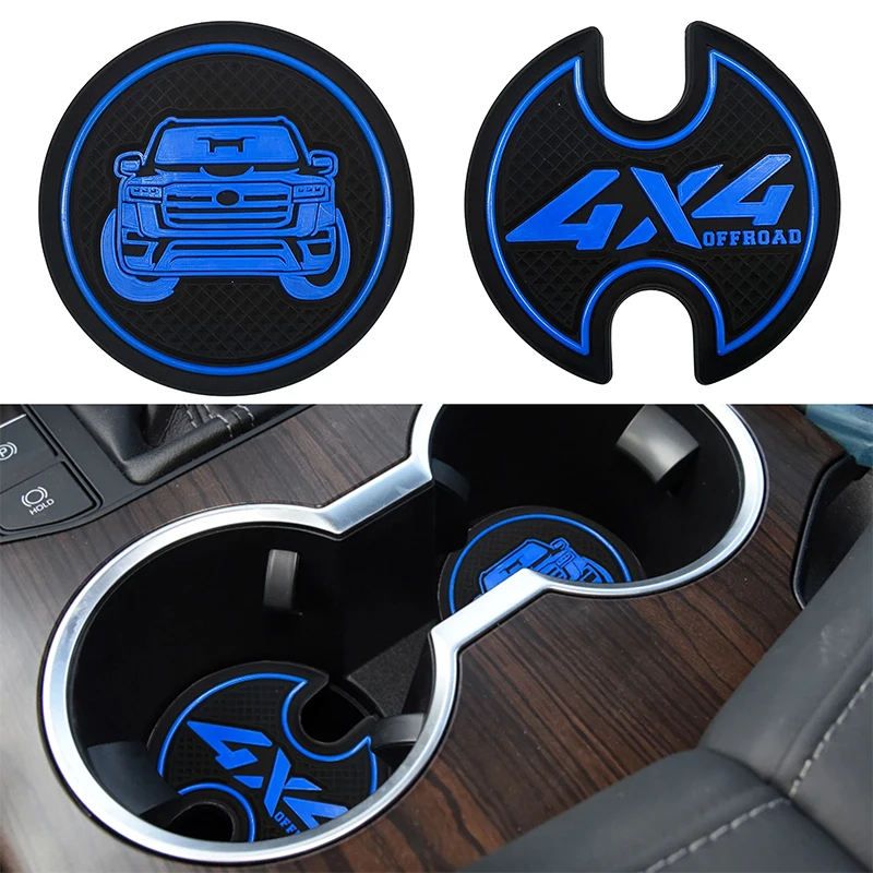 

Non-Slip Car Cup Coaster Slot Pad For Land Cruiser 300 LC300 2021-2023 Year Anti-Slip Mat Pocket Mat Interior Cup Holder Pad