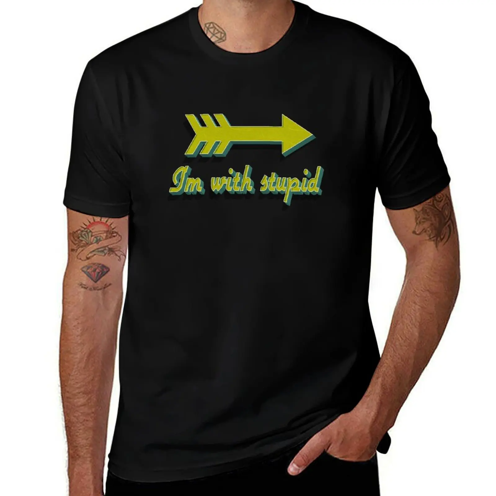 

I'm with stupid! T-Shirt Durable Work Wear T-Shirt