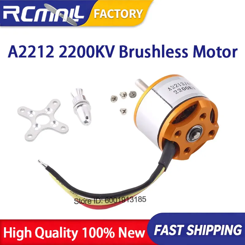 A2212 2200KV Brushless Motor with Accessory Kit High Speed Motor for RC Quadcopter Fixed Wing Model Aircraft Plane Setup