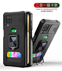 Case For Samsung Galaxy A12 M12 A22 A32 A42 A52 A72 A33 A53 Ring Holder Card Slot Armor Cover for Samsung Galaxy A12 Cover Coque