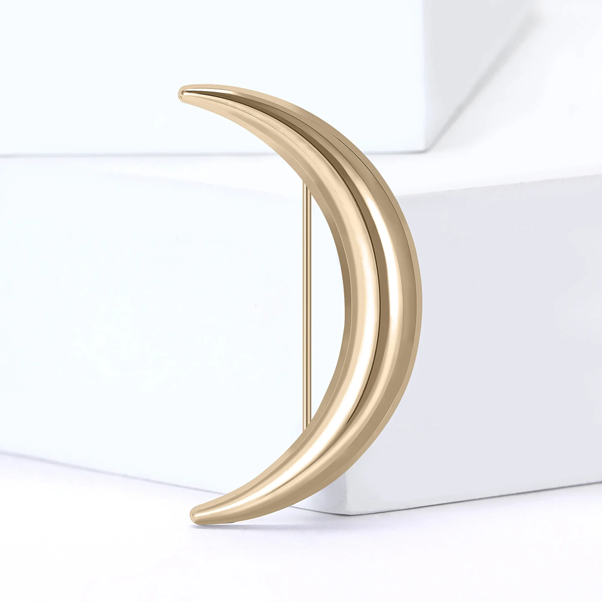 Trendy Lüks Ay Broş Kadınlar için Unisex Hilal Aylar Pimleri 2 renkli Mevcut Ziyafet Parti Aksesuarları Hediyeler