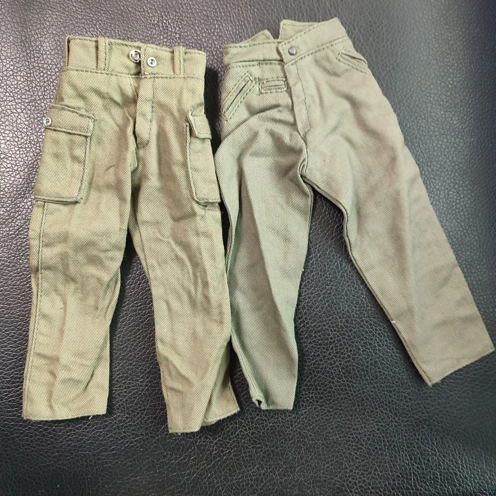 2 stili 1:6 scala 17cm lunghezza verde uniforme militare parti pantaloni da combattimento generali pantaloni paracadutista F12In Action Figure del corpo