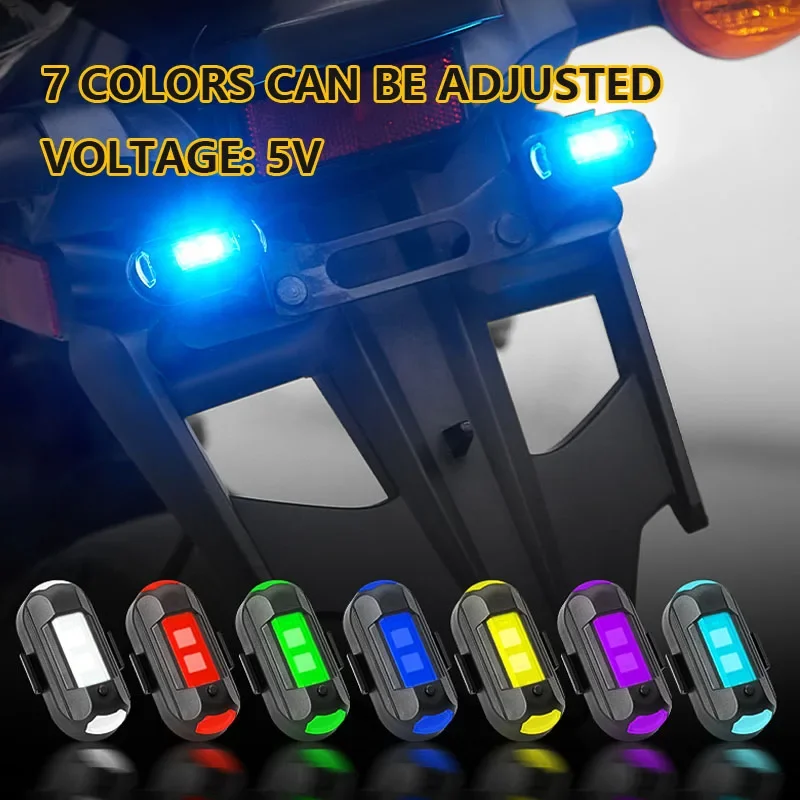 Universal Strobe Light for Motorcycle USB Car Warning Lamp LED Anti-Collision Bike Drone Night Flying Mini Flashing Signal Light