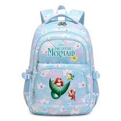 Disney Mała Syrenka Tornister dla nastoletnich dziewcząt Bookbag Mochila Wodoodporny plecak damski Kobieca torba podróżna Plecaki