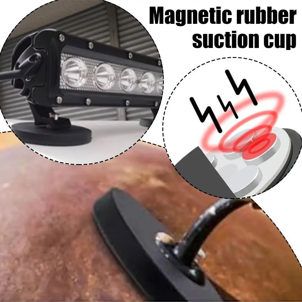 D88mm Flat Thread Coated Magnet Magnetic Rubber Suction Cup Suitable For Various Automotive Magnetic Bases Bolt Bracket Car Part