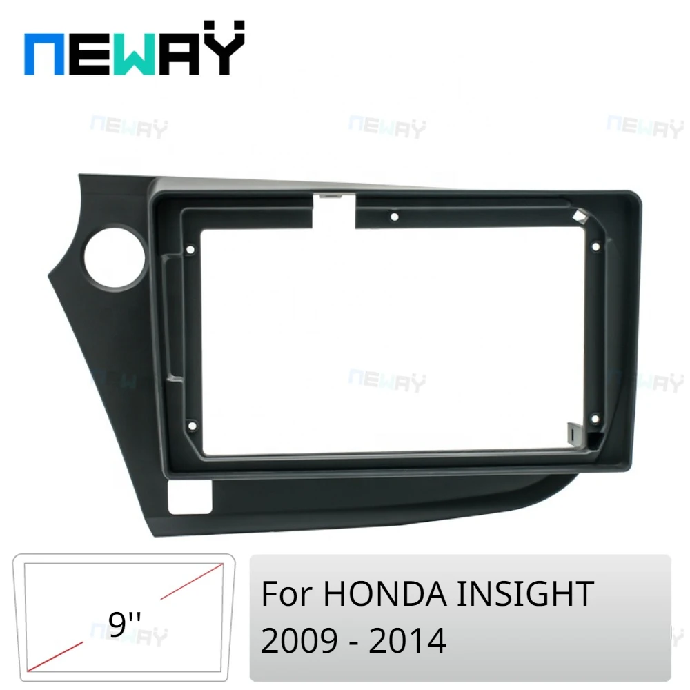 9 inch Car Fascia Frame For HONDA INSIGHT 2009 - 2014 ABS LHD RHD radio panel DVD dash trim installation bezel Android 2din