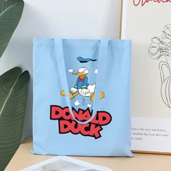 Disney Donald Duck Canvas Shopper Bag Tote borse a tracolla da donna riutilizzabile Casual comsuutertravel pieghevole Shopping di design