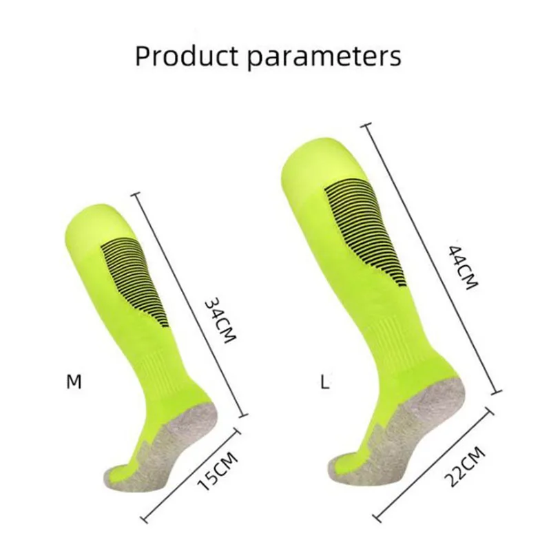 Stripe Sports Soccer Socks Adult Kids Breathable Football Club Knee High Training Running Long Stocking Towel Bottom Sock Unisex