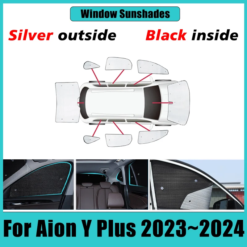 

For GAC Aion Y Plus 2023 Accessories 2022 Car Full Coverage Sunshade Window Windshield Sunshine Sunscreen Cover Auto Accessories