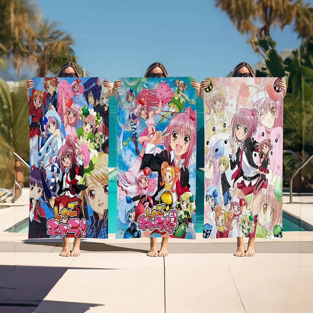 

Shugo Chara Japan Anime Hinamori Amu Cartoon Beach Towel Cute Kawaii Room Decor Bath Girls Children Towels For Bathroom Shower