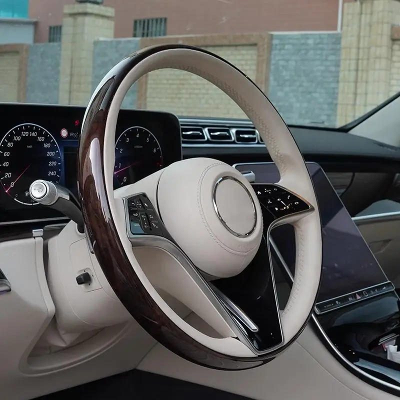 C217 W212 W213 W223 W222 S63 C63 GLA45 C43 SLC For Mercedes Benz AMG E-Class W205 GLA Class Maybach Peach Wood Steering Wheel