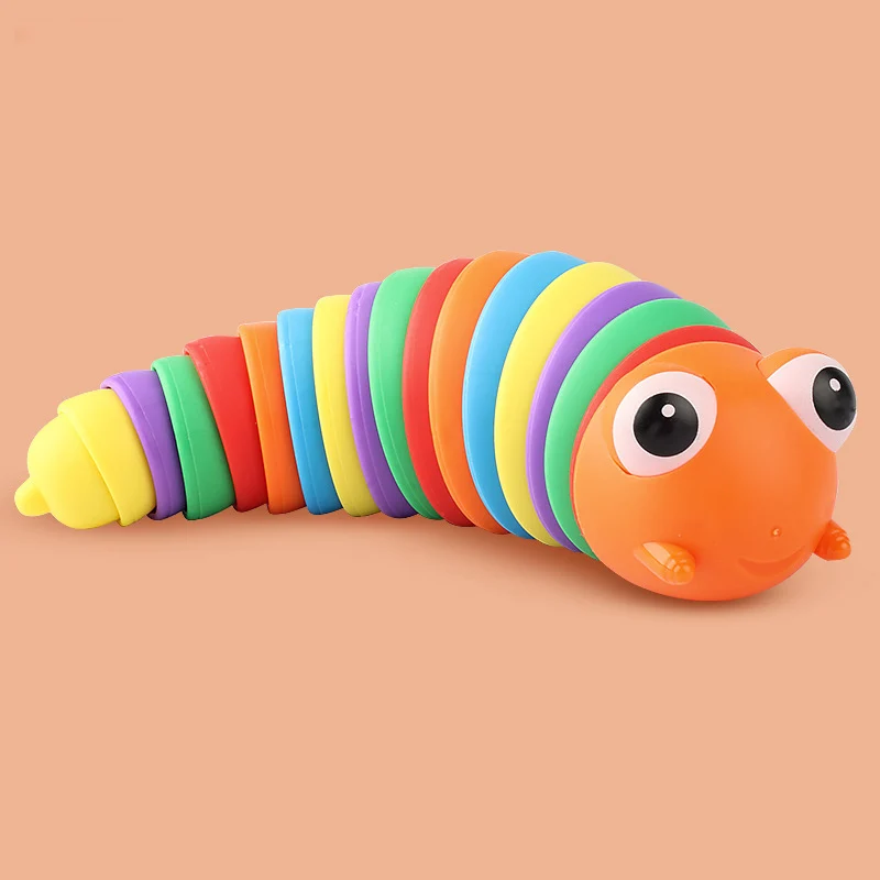 Slug articulado brinquedo fidget flexível slug brinquedo fidget aliviar o estresse brinquedos sensoriais para crianças