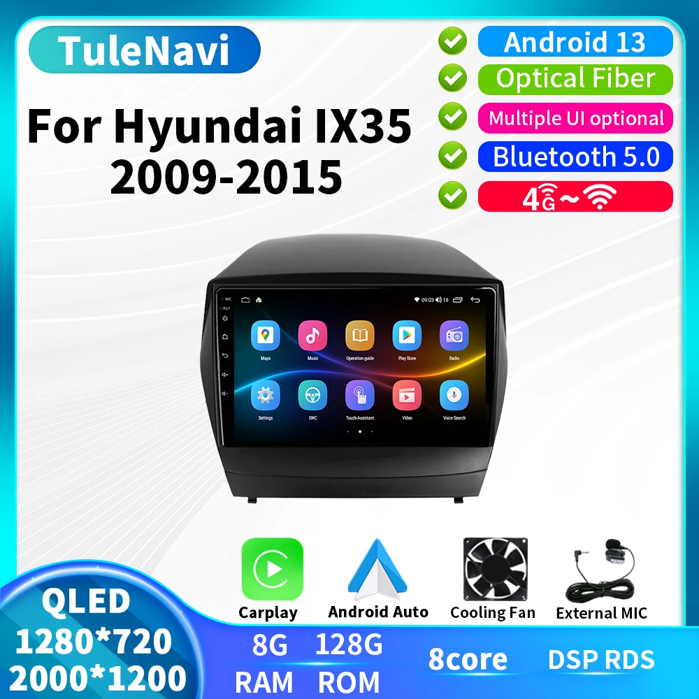 Wireless Carplay For Hyundai Tucson iX35 2009 2010 - 2015 Car Radio Multimedia Video Player Navigation Stereo GPS Android Auto