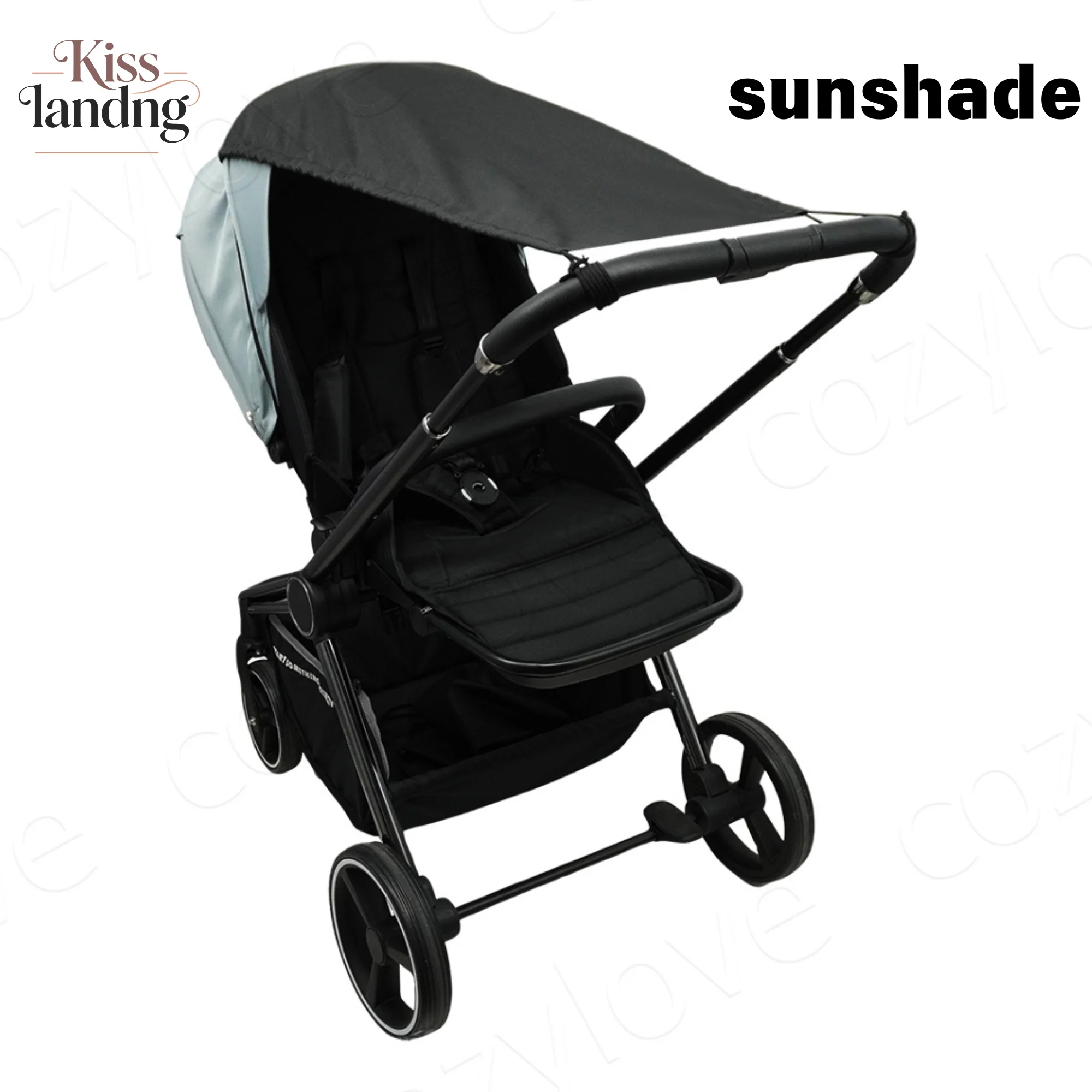 Universal Baby Stroller Sun Shade | UPF 50+ UV Protection Canopy, Windproof & Waterproof, Fits Most Strollers