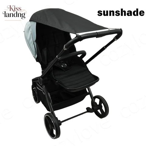 Universal Baby Stroller Sun Shade | UPF 50+ UV Protection Canopy, Windproof & Waterproof, Fits Most Strollers