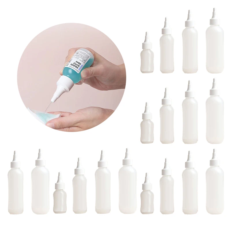 

10Pcs 50/100/150/200ML Nozzle Type Dispenser Bottle Hose Squeeze Lotion Bottles Travel Convenience Pet Eye Wash Container