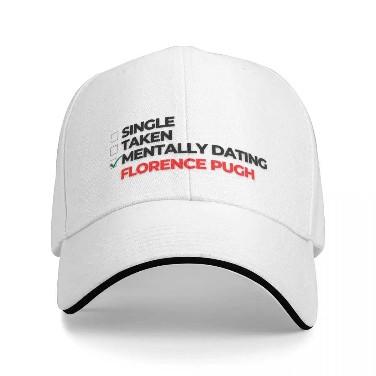 Mentally Dating Florence Pugh Baseball Cap Luxury Man Hat Icon Ladies Men's