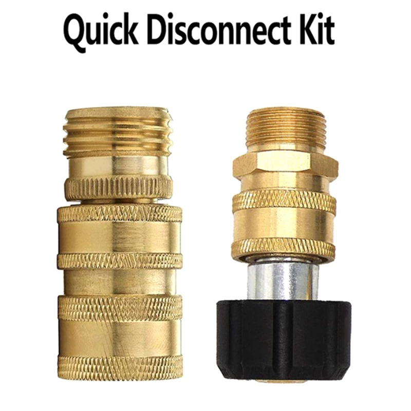 8PCS Pressure Washer Adapter Set, Quick Disconnect Kit, M22 Swivel To 3/8 Inch Quick Connect 3/4 Inch To Quick Release