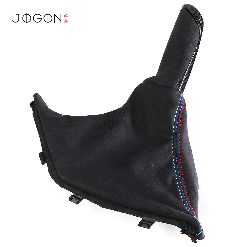 For BMW F20 F21 F22 F23 M Performance 1 2 Series Parking Brake Handle with Alcantara Boot Carbon Fiber Interior Accessories