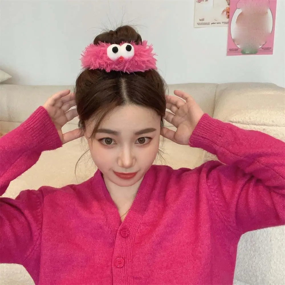 

Creative Big Eyes Cartoon Doll Hair Rope Korean Style Elastic Plush Scrunchies Ponytail Holder Funny Ugly Doll Hair Ring Daily