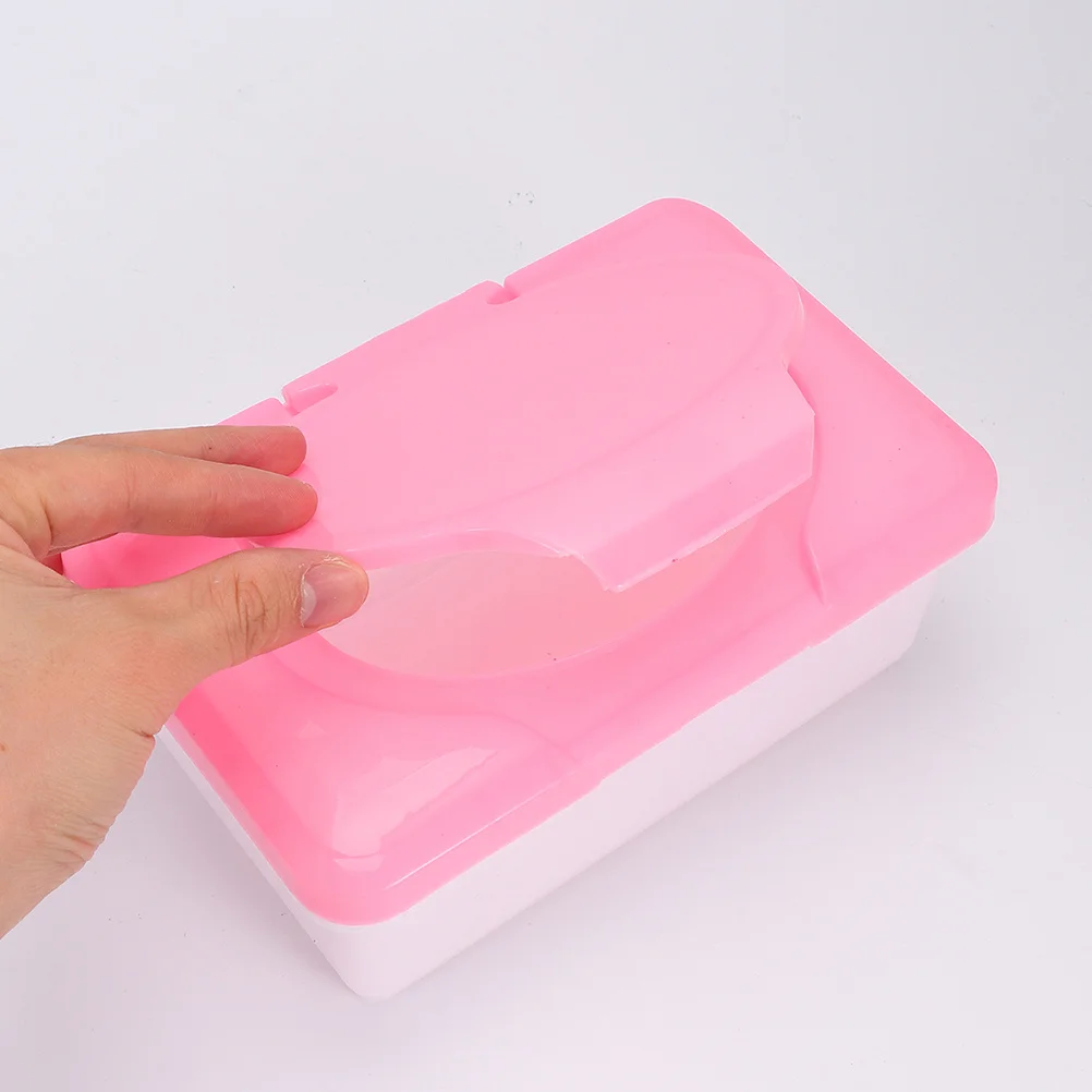 

2pcs Eco-Friendly Wet Tissue Box Plastic Waterproof Lid Storage Organizer For Home Bathroom Kitchen Desktop Use
