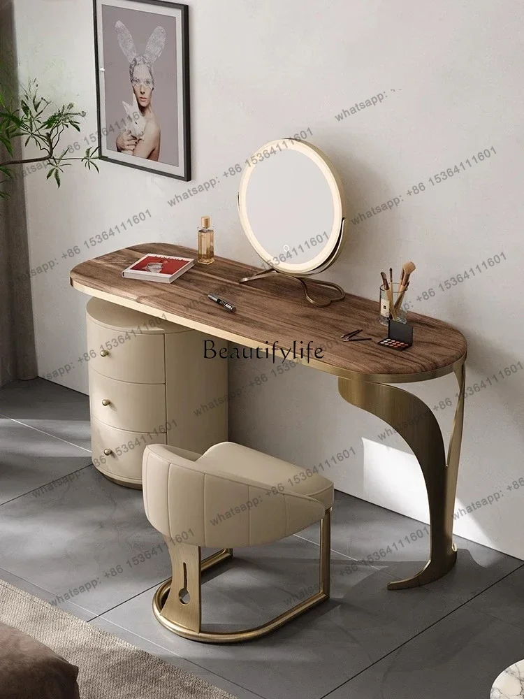 

X4 Light luxury solid wood dresser bedroom simple modern master bedroom black walnut makeup table